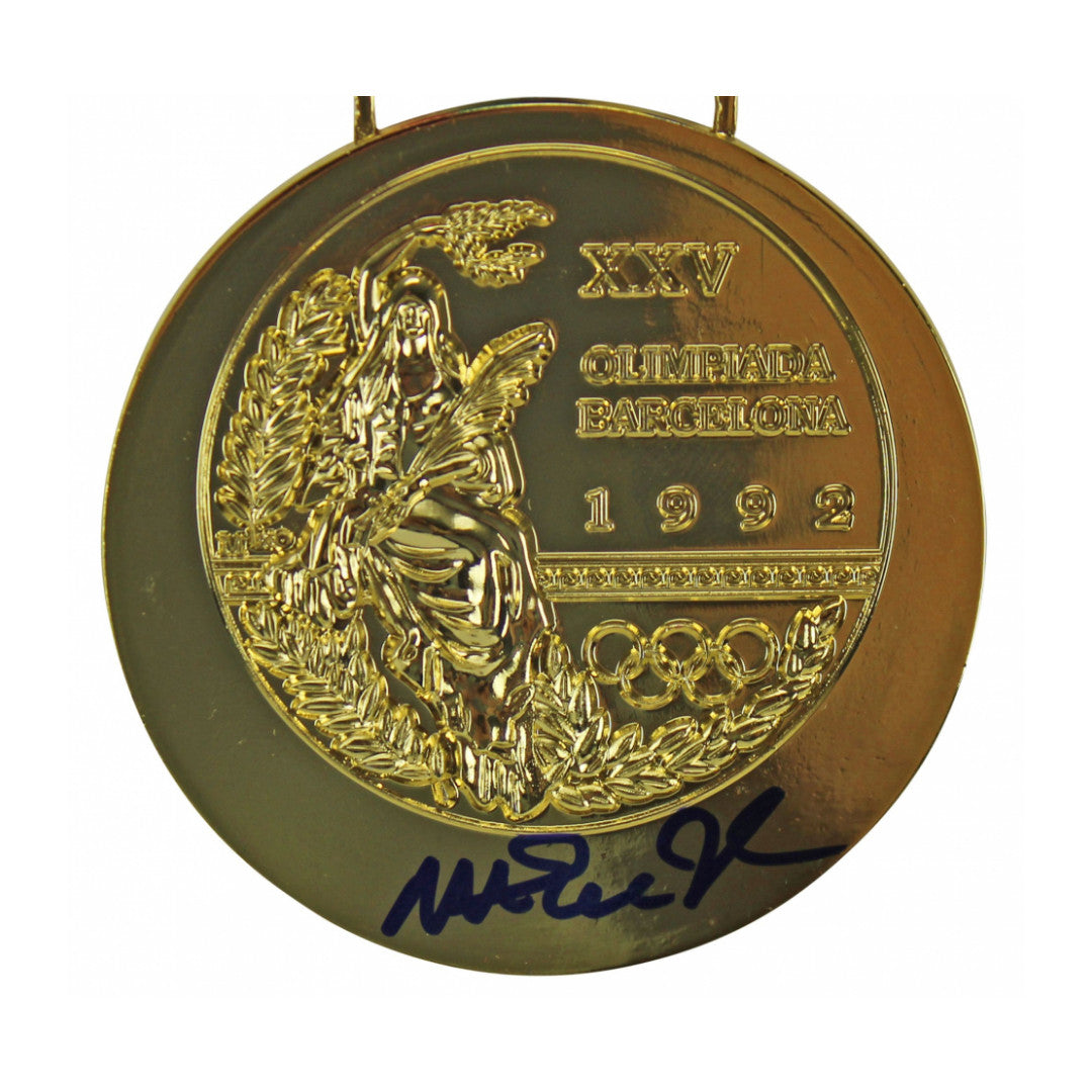Magic Johnson Signed Replica Gold Medal (Beckett)