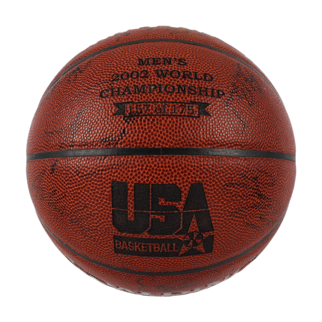 2002 Fiba Men's Championship USA Logo LE Basketball Team-Signed by (18) with Ray Allen, Vince Carter, Jason Kidd, Kevin Garnett (Beckett LOA)