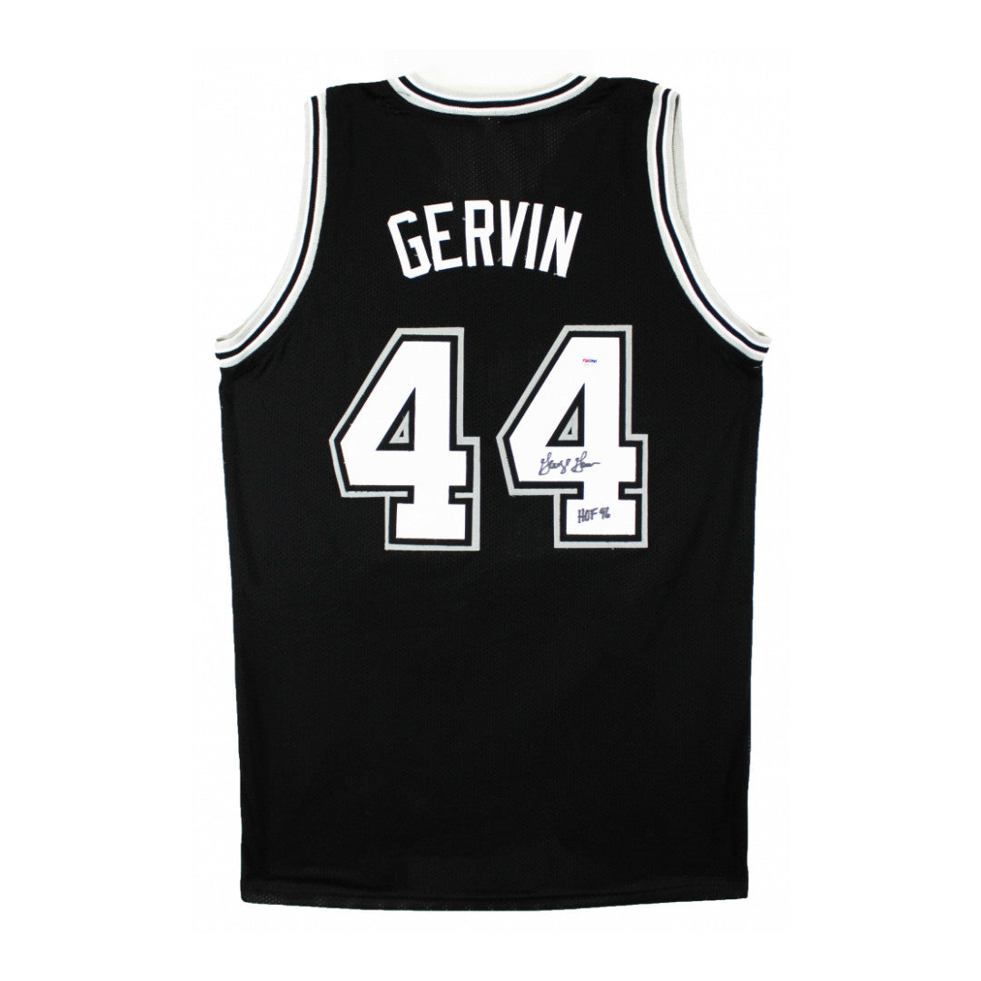 George Gervin Signed Jersey Inscribed "HOF 96" (PSA)
