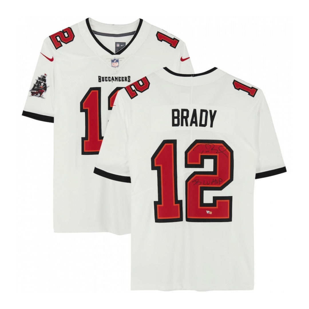 Tom Brady Signed Buccaneers Super Bowl LV Nike Limited Jersey Inscribed "SB LV MVP" (Fanatics)
