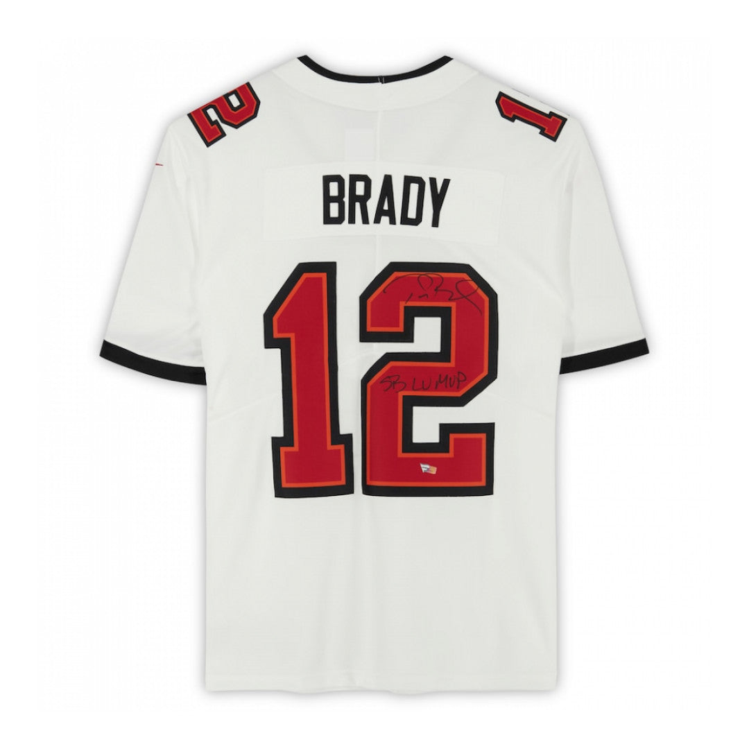 Tom Brady Signed Buccaneers Super Bowl LV Nike Limited Jersey Inscribed "SB LV MVP" (Fanatics)