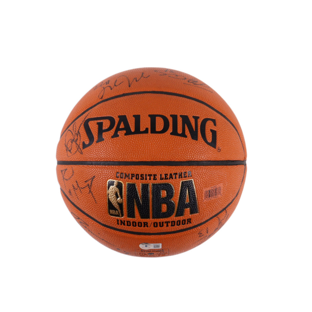 2007-08 Jazz NBA Basketball Team-Signed by (16) with Jerry Sloan, Deron Williams, Carlos Boozer, Paul Millsap, Kyle Korver (Beckett)