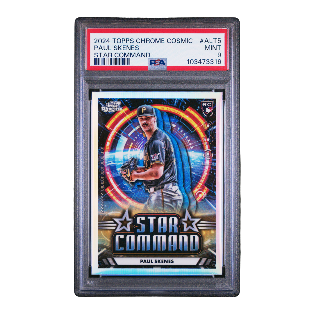 Paul Skenes 2024 Topps Chrome Cosmic Star Command #ALT-5 (PSA 9)