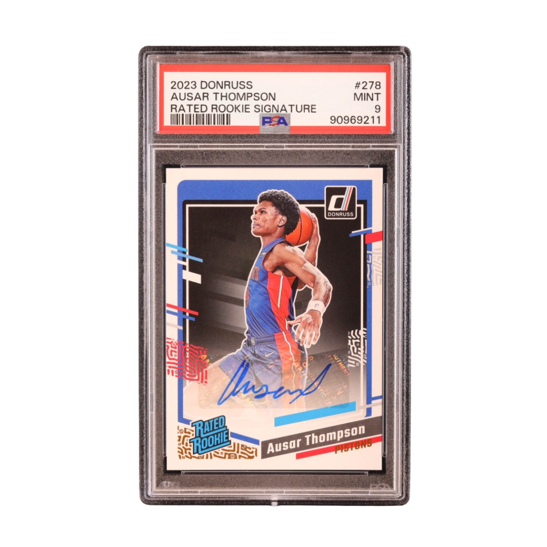 Ausar Thompson 2023-24 Donruss Rated Rookies Signatures #278 RC (PSA 9)