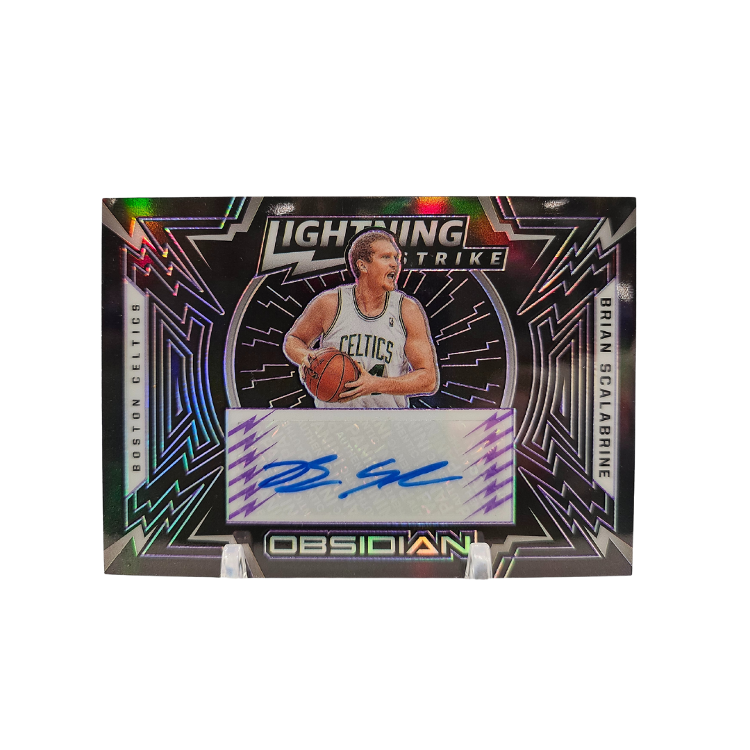Brian Scalabrine Signed Obsidian Lightning Strike No. LS-BSC 37/75