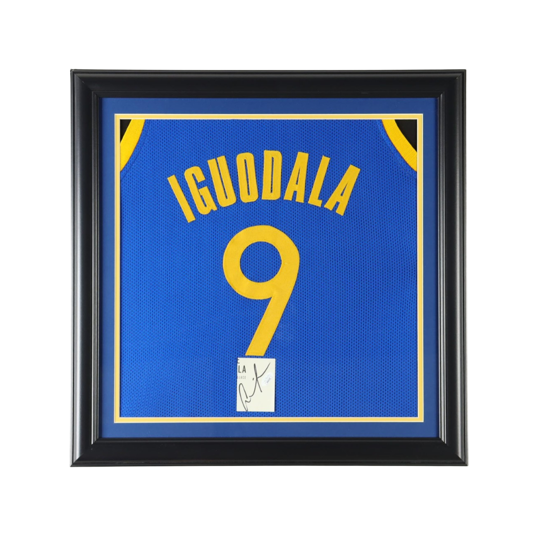 Andre Iguodala Signed Custom Framed Cut Display With Jersey (JSA)