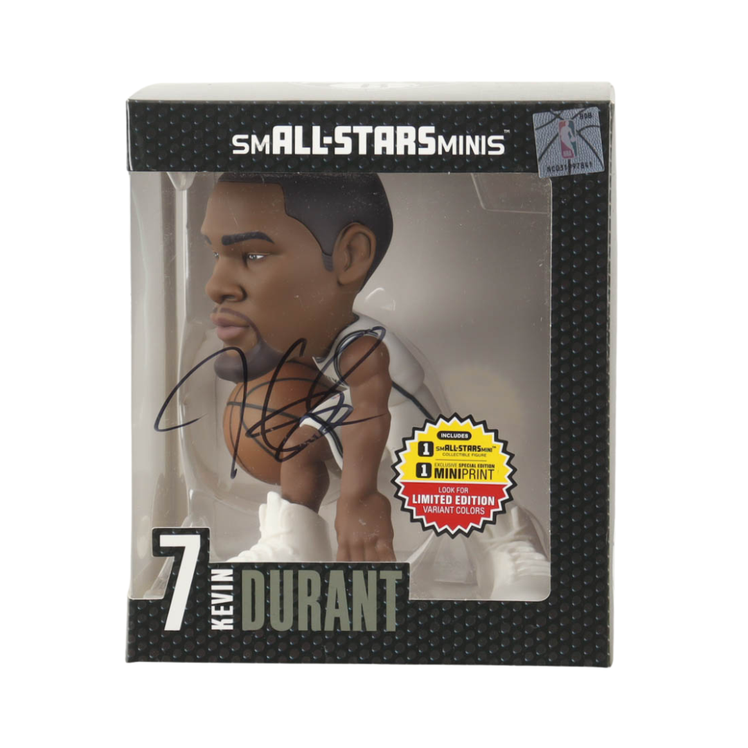 Kevin Durant Signed Nets #7 Small-Stars Minis Action Figure (JSA)