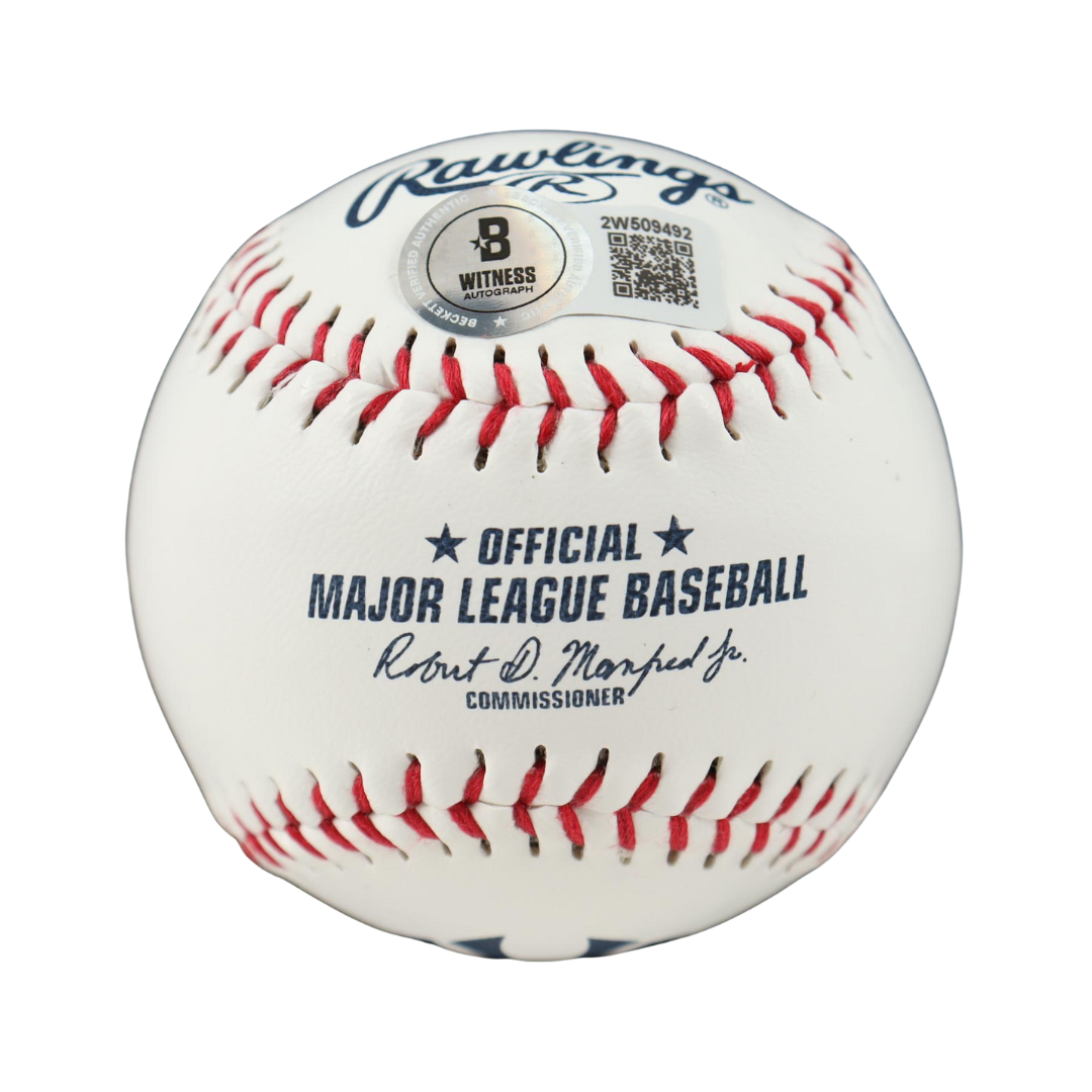 Jazz Chisholm Jr. Signed OML Yankees Logo Baseball (Beckett)