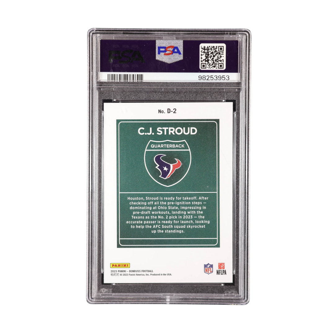 CJ Stroud 2023 Donruss Downtown #2 RC (PSA 9)