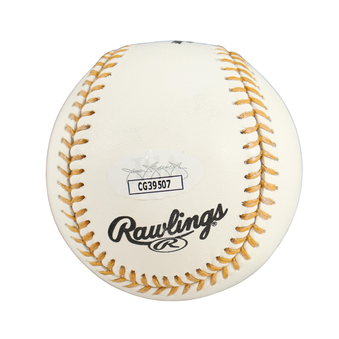 Tom Pagnozzi Signed Gold Glove Award Baseball Inscribed "3x GG" (JSA)