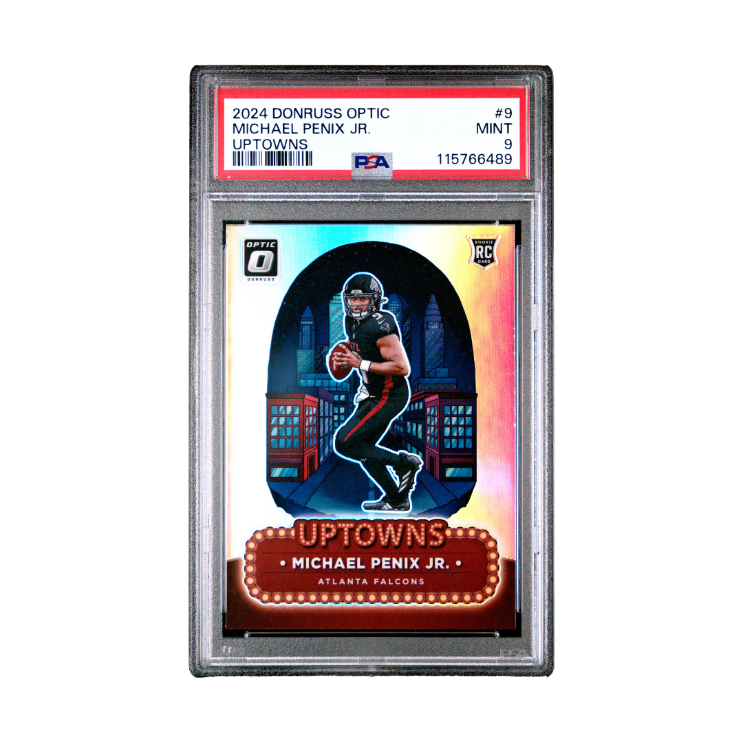 Michael Penix Jr. 2024 Panini Donruss Optic Uptowns #9 PSA 9