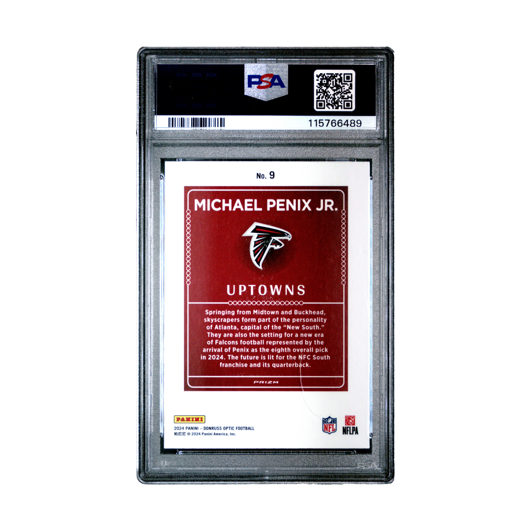 Michael Penix Jr. 2024 Panini Donruss Optic Uptowns #9 PSA 9