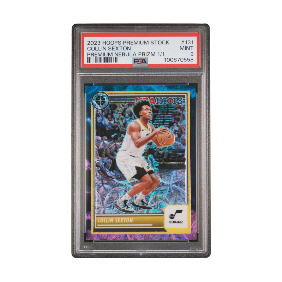 Collin Sexton 2023 Premium Nebula Prizm 1/1 PSA 9