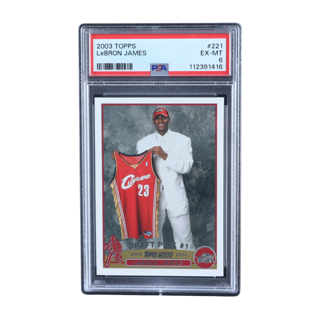 LeBron James 2003 Topps #221 RC (PSA 6)