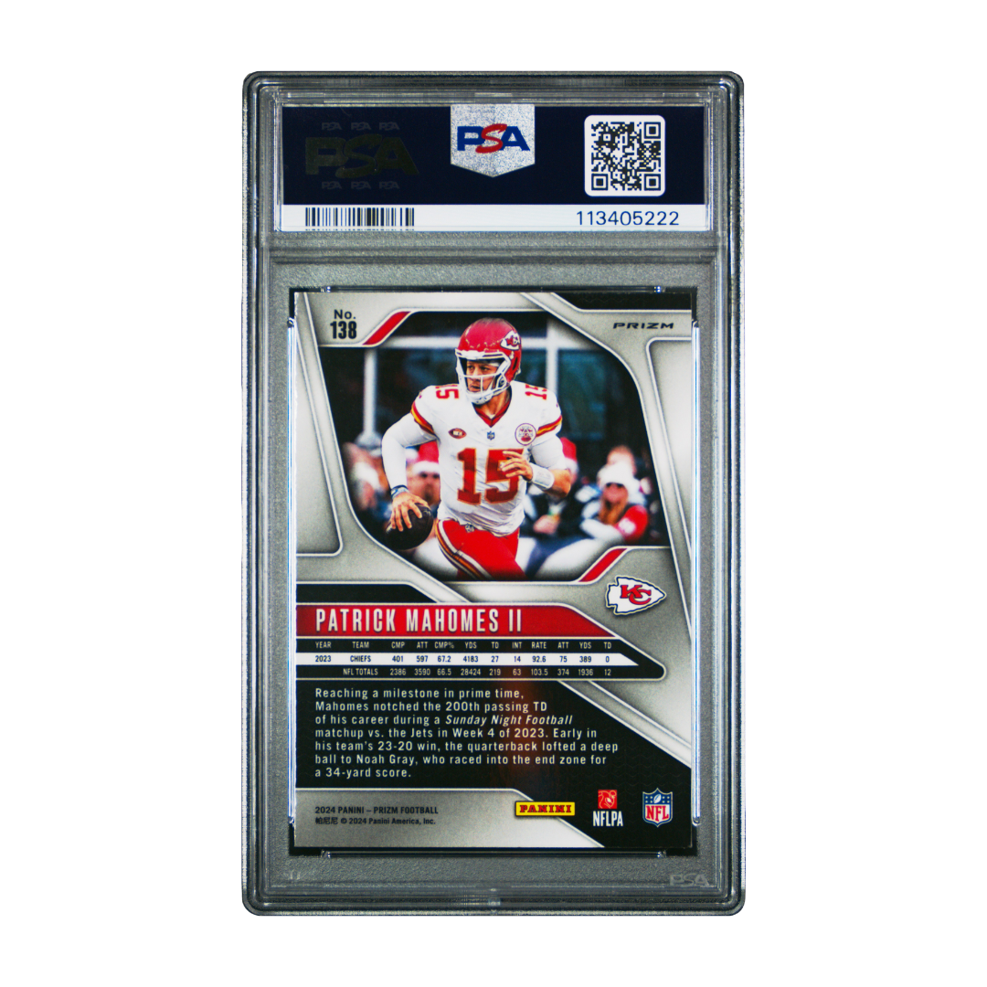 Patrick Mahomes II 2024 Silver Prizm #138 PSA 10