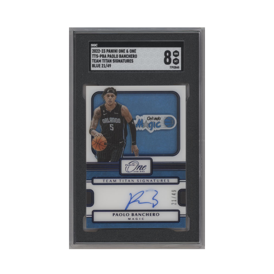 Paolo Banchero 2022-23 Panini One & One Team Titan Signatures Blue #TTS-PBA 21/49