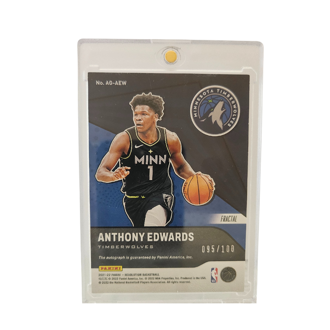 Anthony Edwards 2021-22 Panini Revolution Auto 95/100 No. AG-AEW
