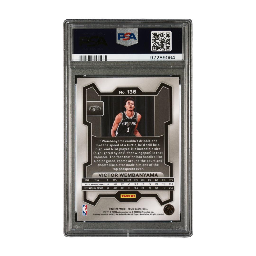 Victor Wembanyama 2023 Prizm #136 PSA 10