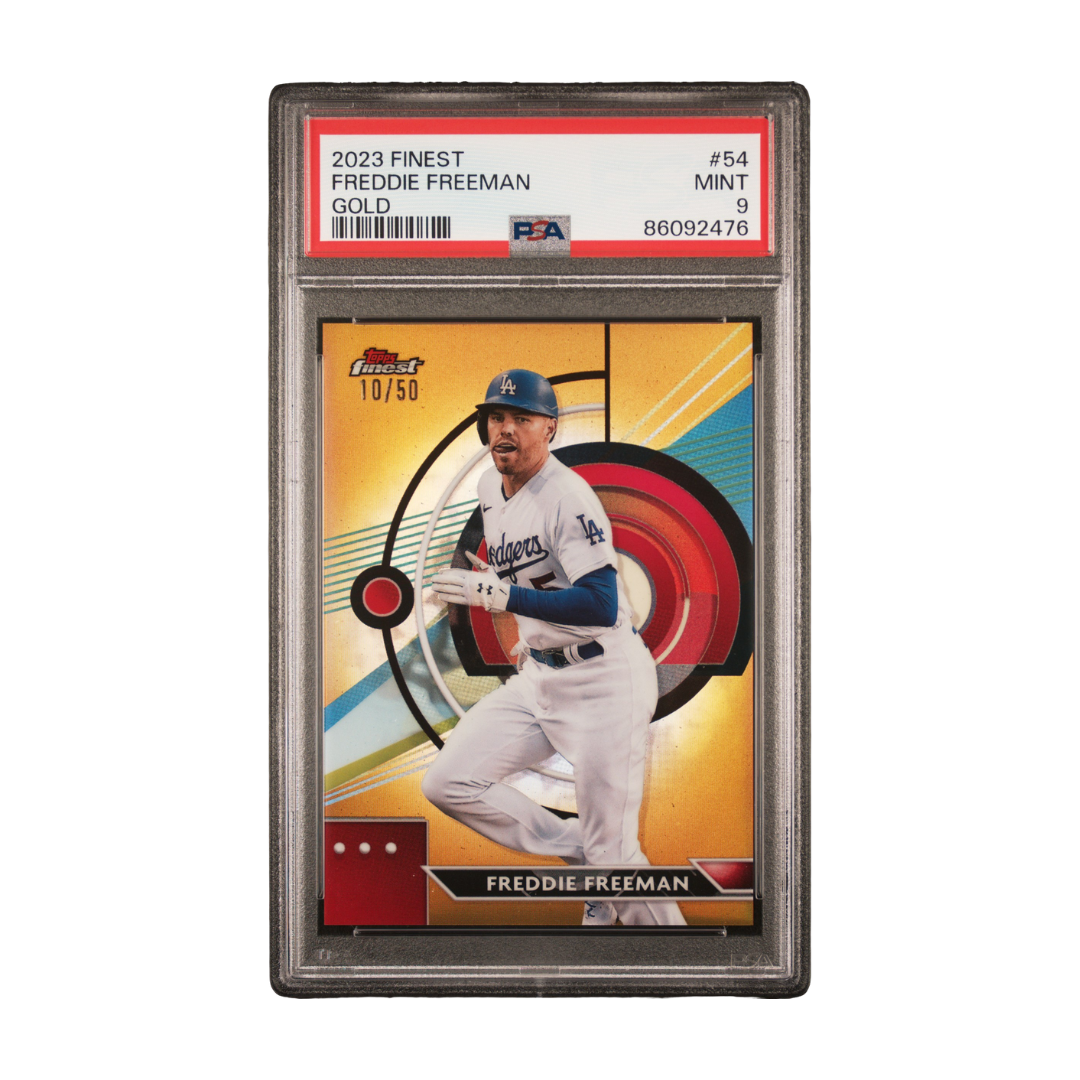 Freddie Freeman Topps 2023 Finest Gold #54 10/50 PSA 9
