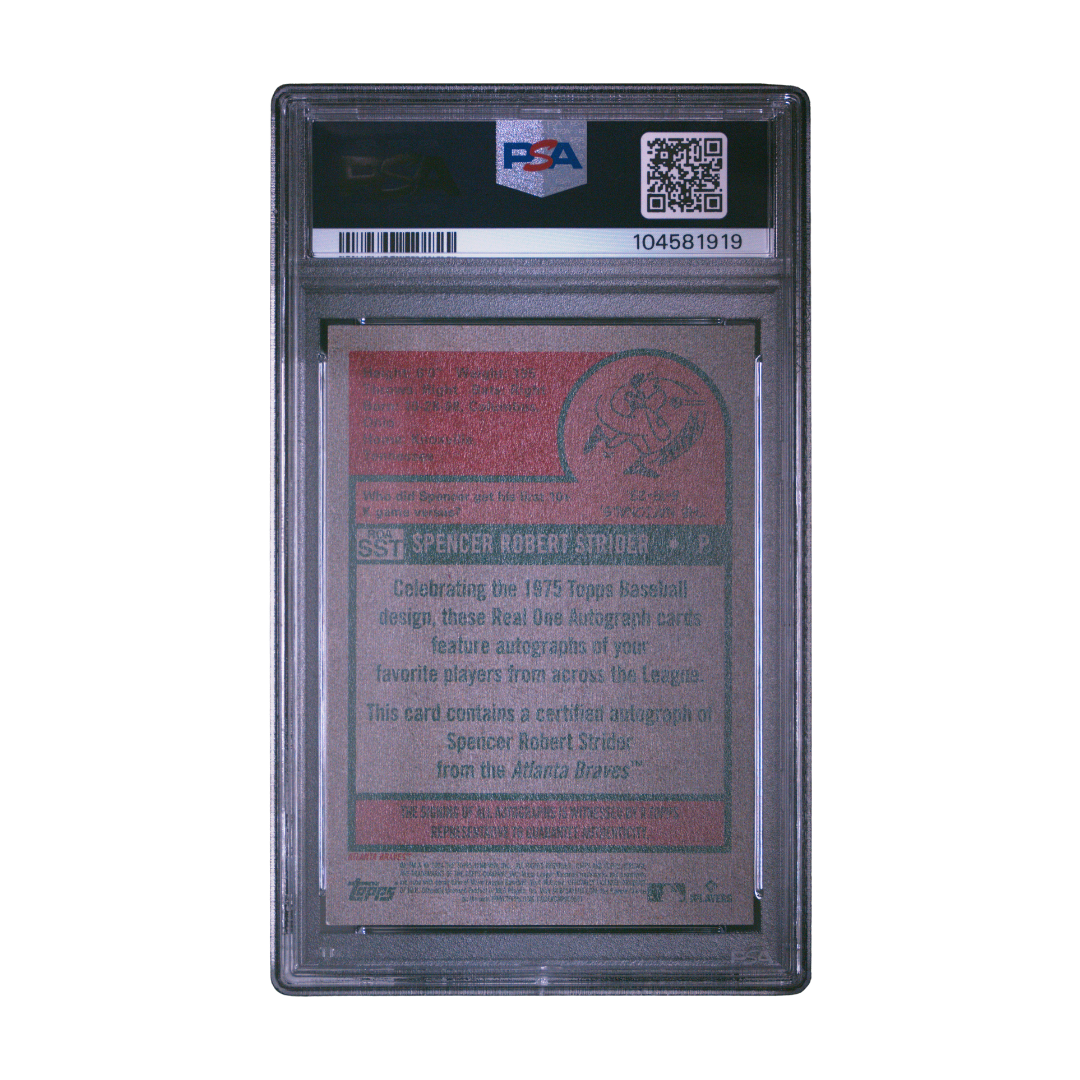 Spencer Strider 2024 Topps Heritage Real One Auto #ROASST PSA 8.5