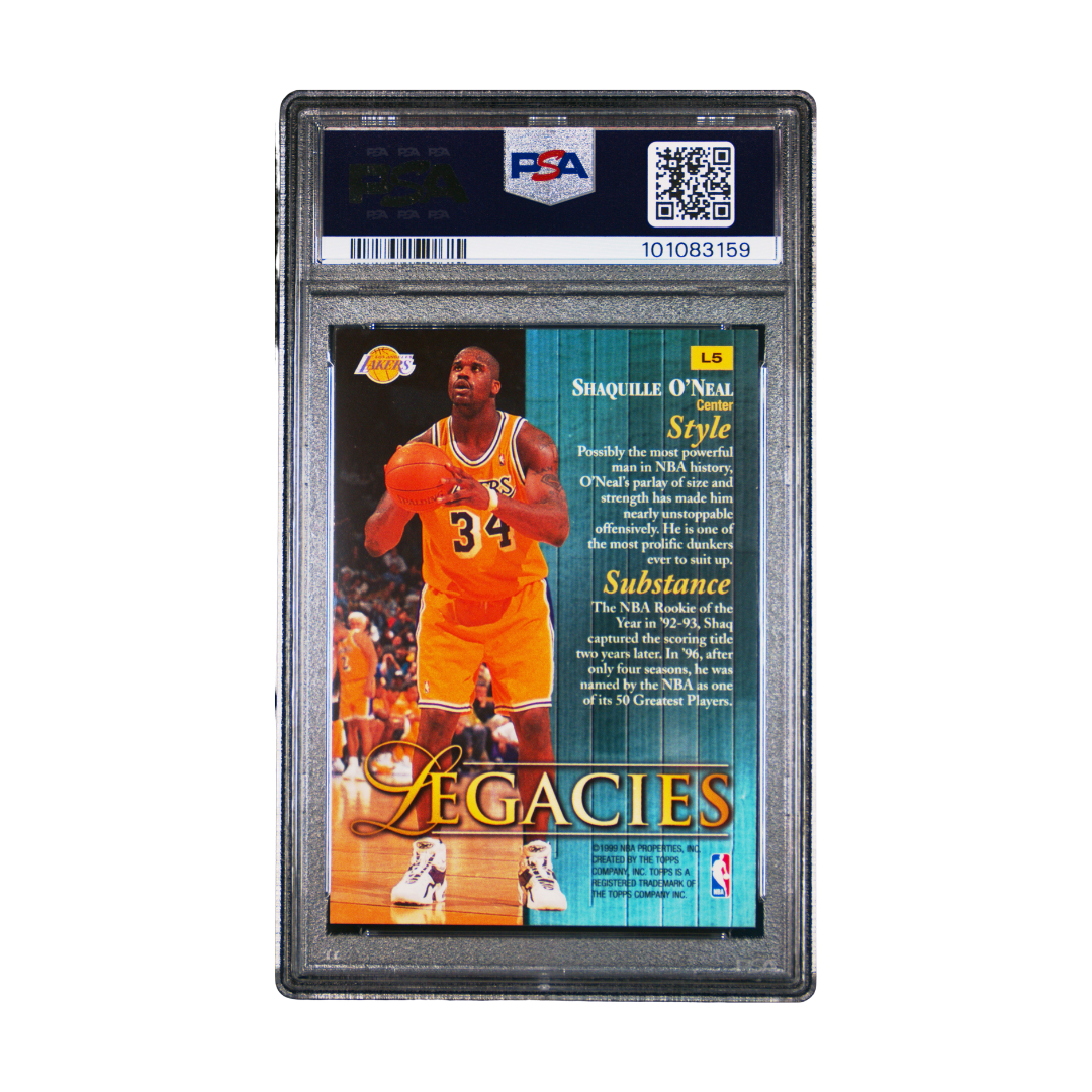Shaquille O'Neal 1998 Topps Legacies #L5 PSA 9