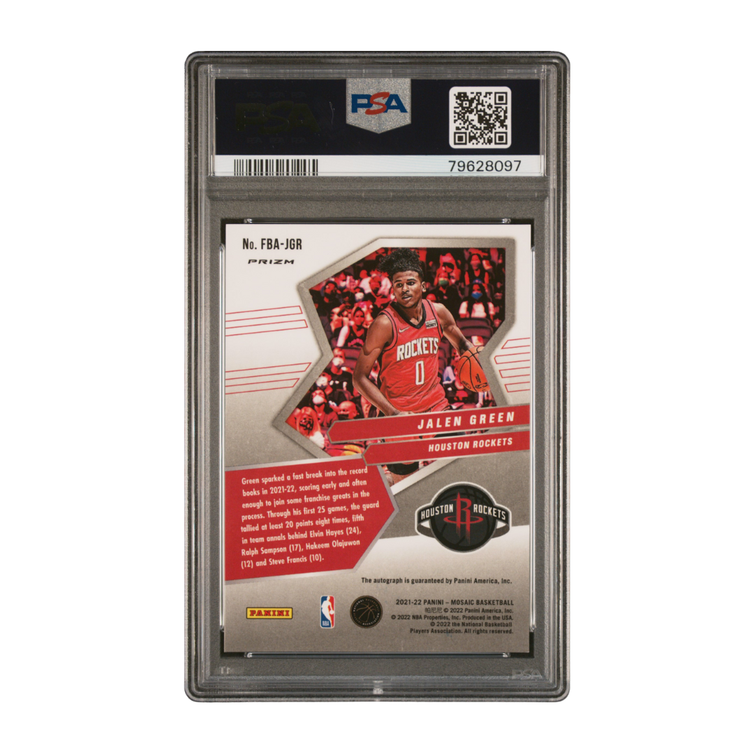 Jalen Green 2021 Mosaic Autographs Fast Break #FBAJGR PSA 9