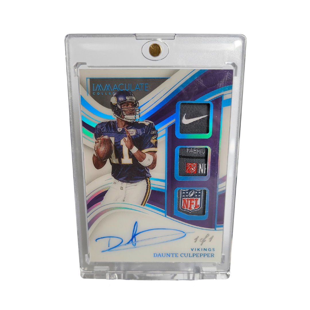 Daunte Culpepper 2023 Panini Immaculate 1/1 Auto Patch Game Worn