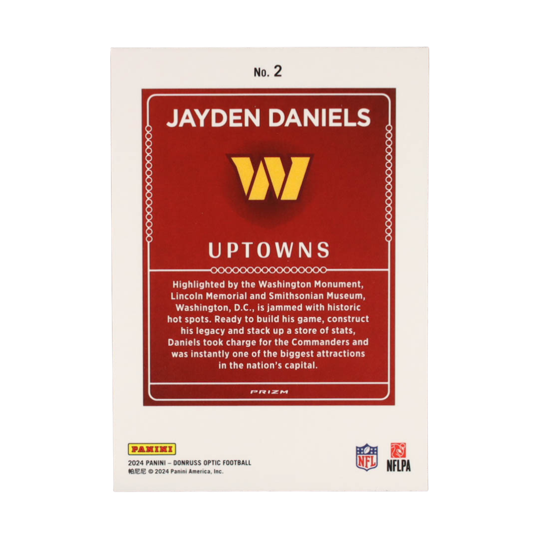 Jayden Daniels 2024 Donruss Optic Uptowns No. 2