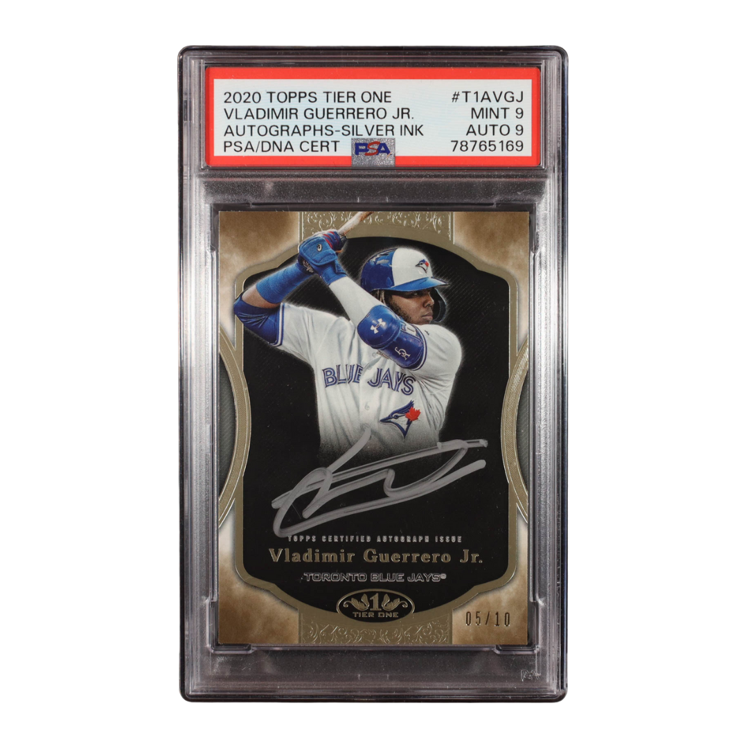Vladimir Guerrero Jr. 2020 Topps Tier One Autographs Silver Ink #T1AVGJ #05/10 (PSA 9 | Autograph Graded 9)