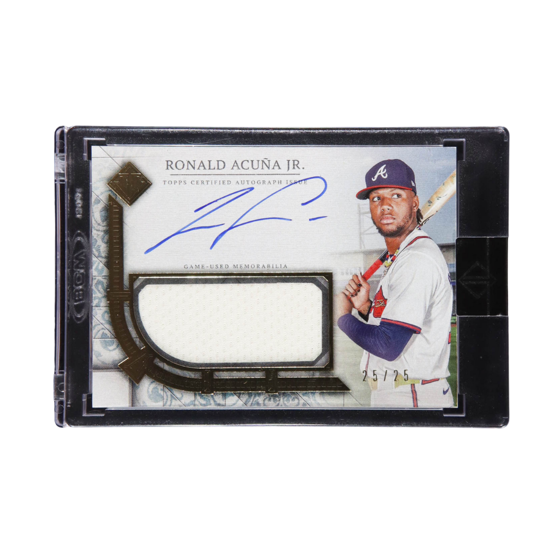 Ronald Acuna Jr. 2024 Topps Transcendent Transcendent Collection Autograph Relics #TCARRA #25/25