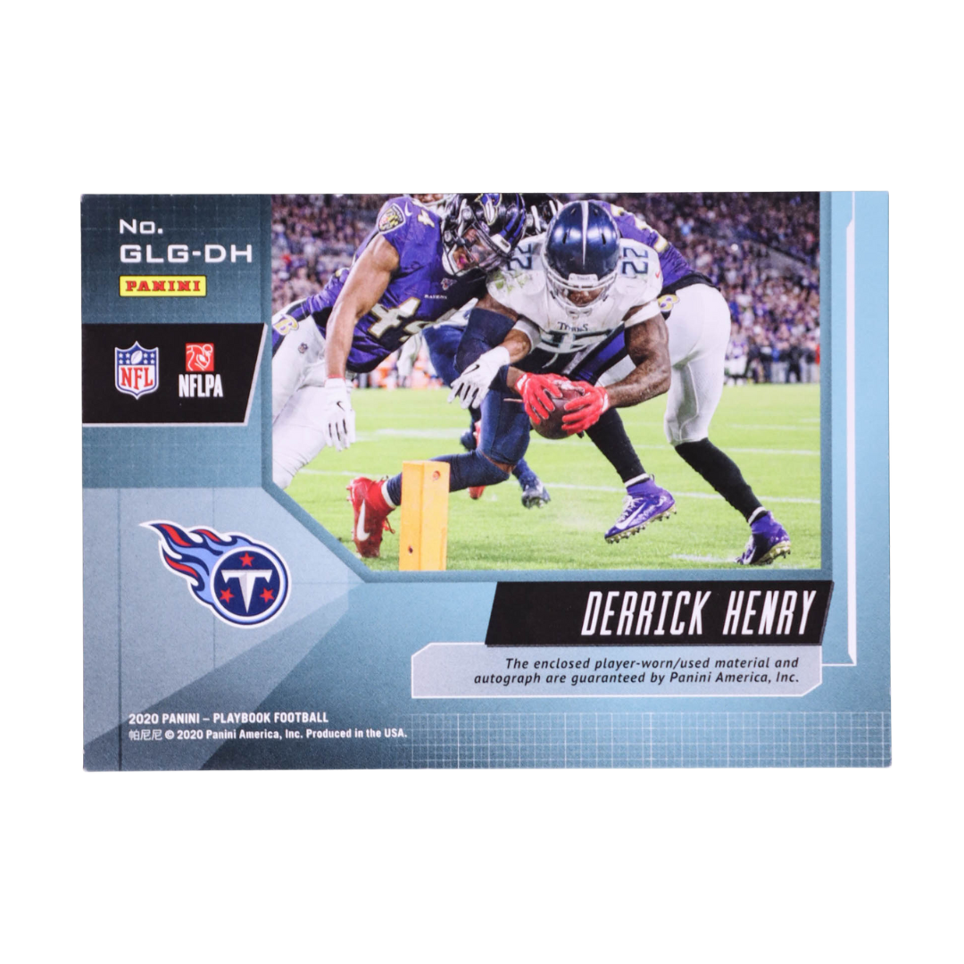 Derrick Henry 2020 Panini Playbook Goal Line Graphs Jersey Autographs Tag #27 #1/1