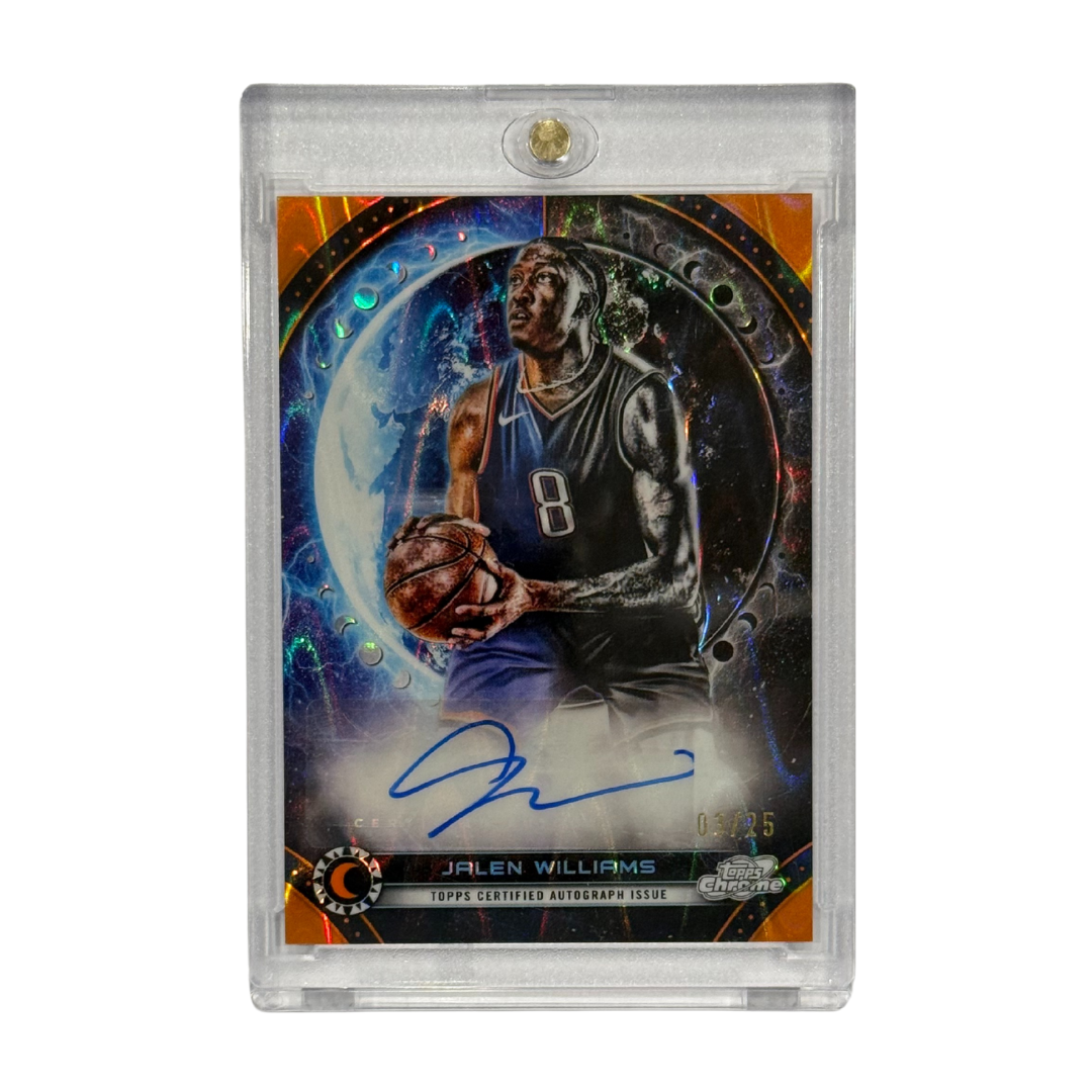 Jalen Williams 2024 Topps Cosmic Chrome Equinox Refractor Auto No. ERA-JW 3/25