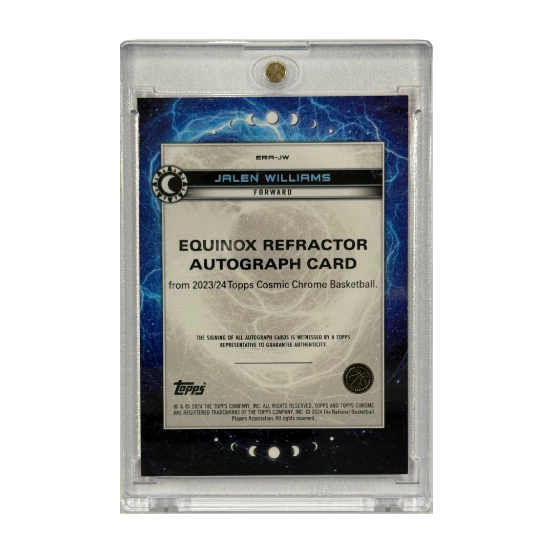 Jalen Williams 2024 Topps Cosmic Chrome Equinox Refractor Auto No. ERA-JW 3/25