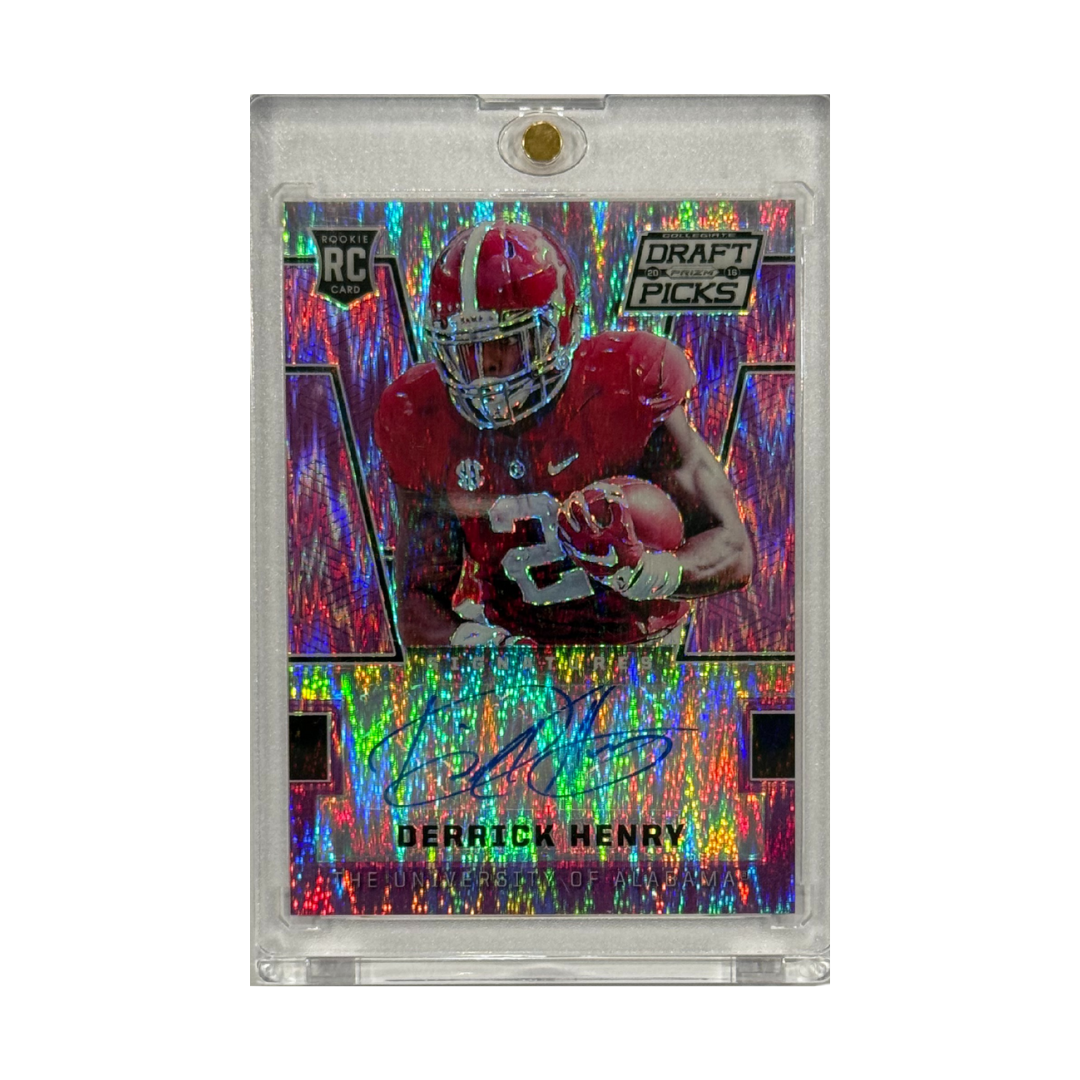 Derrick Henry 2016 Panini Prizm Draft Picks Purple Flash Auto No. 108 6/99
