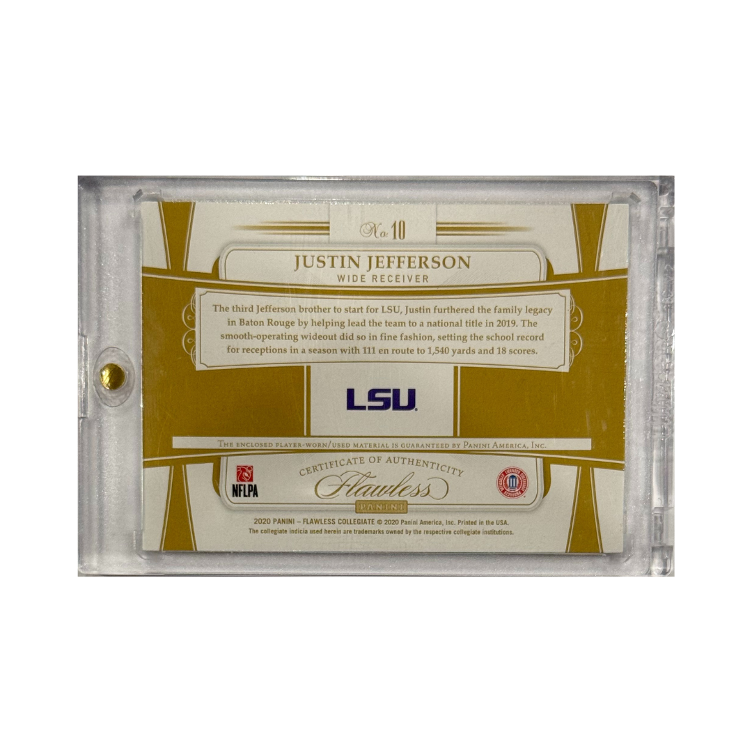 Justin Jefferson 2020 Panini Flawless Patch No. 10 (17/25)