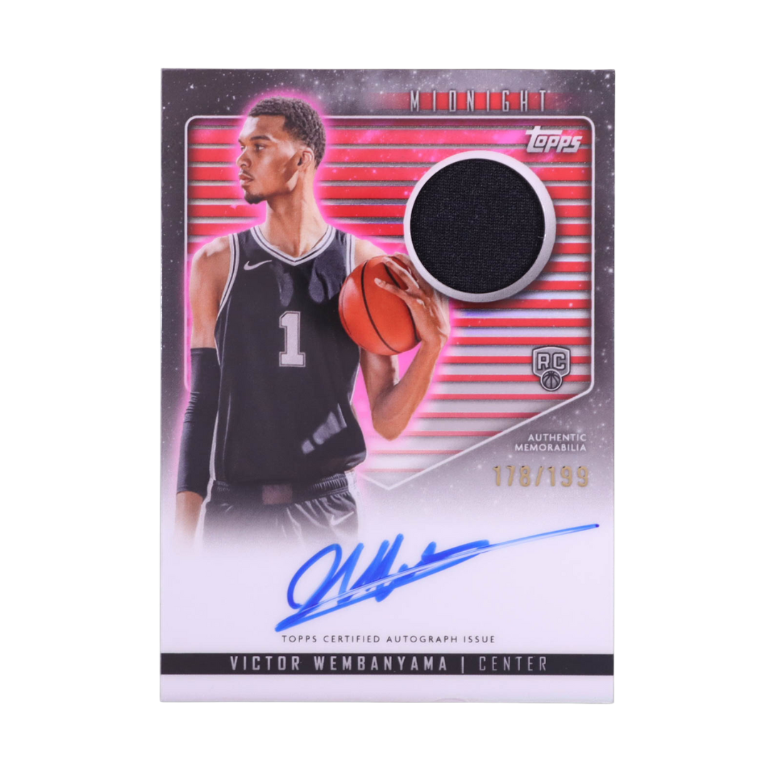 Victor Wembanyama 2023-24 Topps Midnight Rookie Jersey Autographs #RJAVW RC #178/199