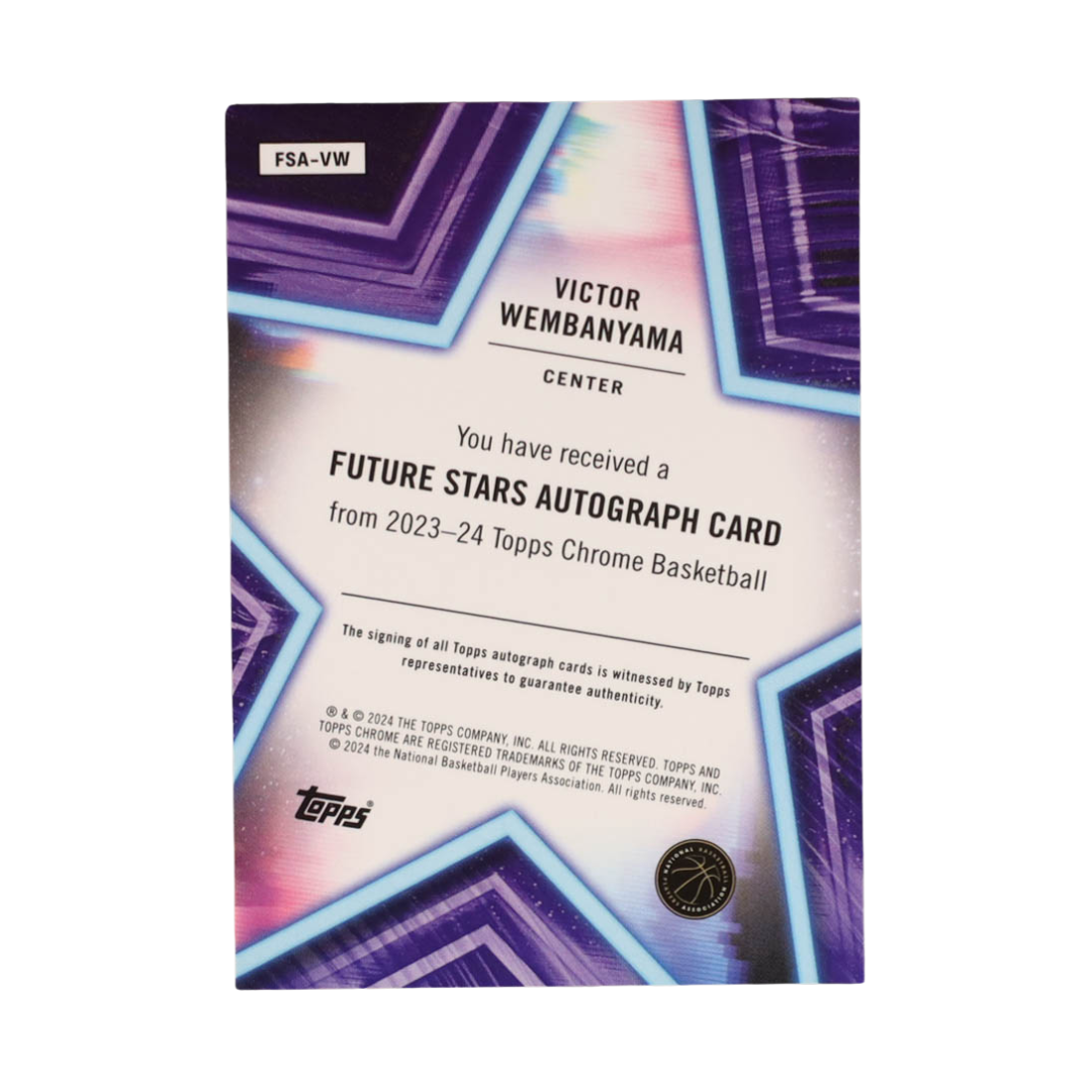 Victor Wembanyama 2023-24 Topps Chrome Future Stars Autographs #FSAVW