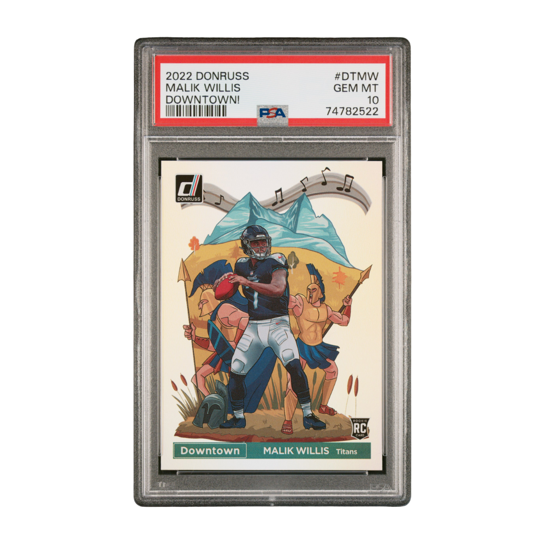 Malik Willis 2022 Panini Donruss Downtown! #DTMW PSA 10