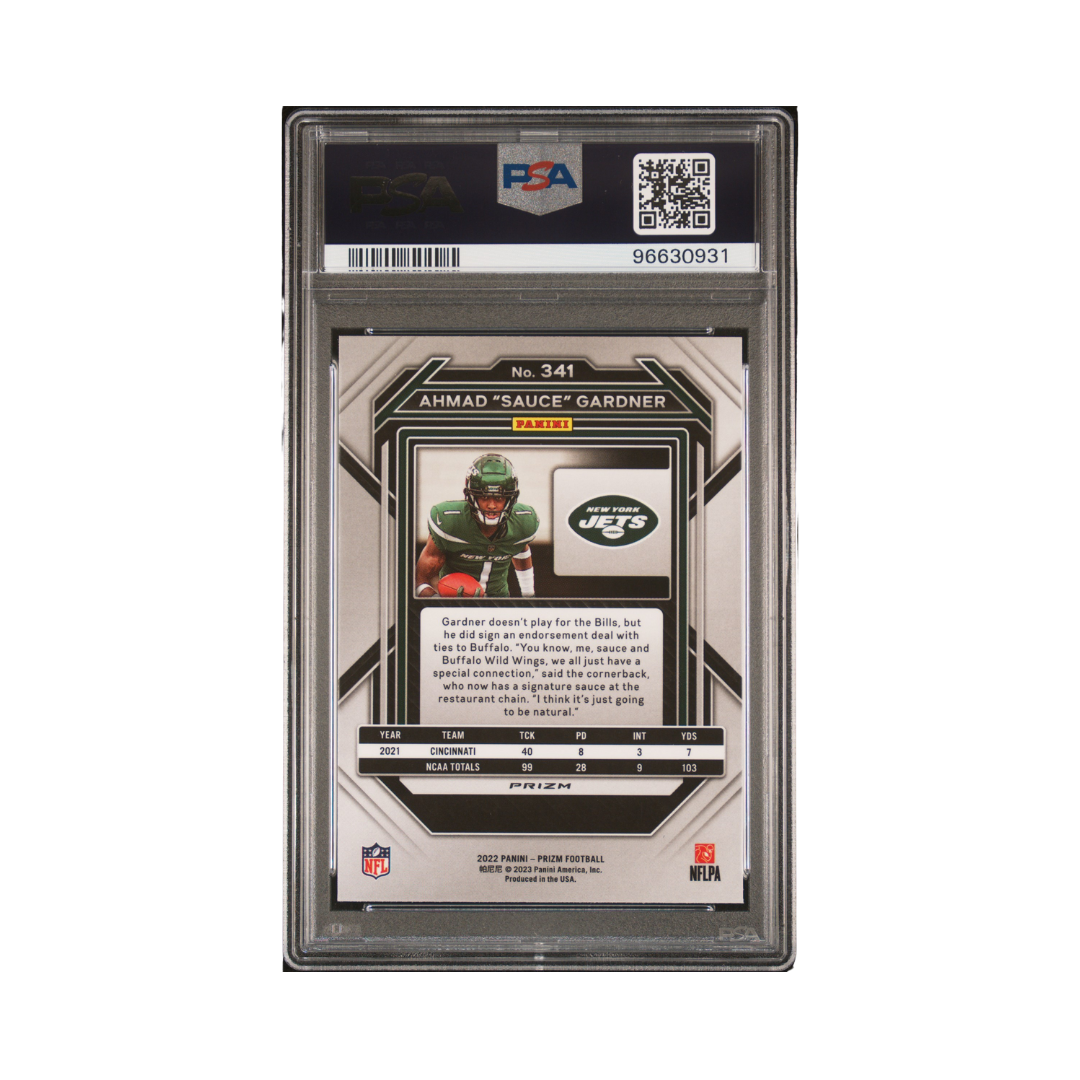 Ahmad "Sauce" Gardner 2022 Green Prizm #341 (PSA 10)