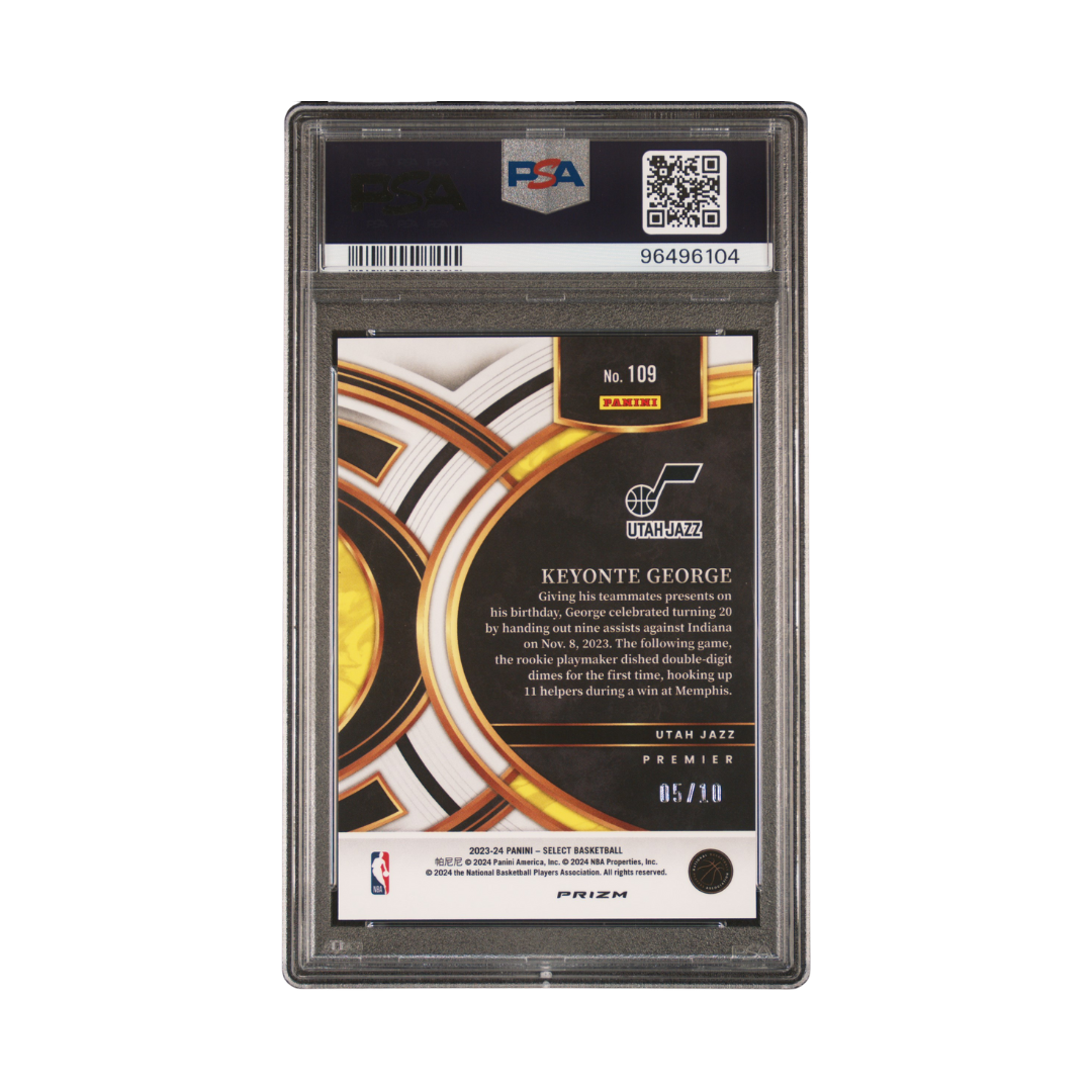 Keyonte George 2023 Select Gold Flash #109 5/10 (PSA 10)