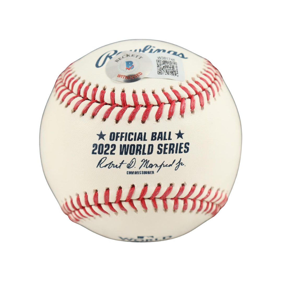 Kyle Tucker Signed 2022 World Series Baseball Inscribed "2022 WS Champs" (Beckett)
