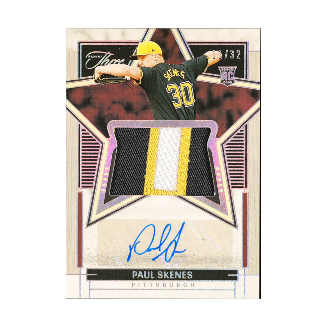 Paul Skenes 2024 Panini Three and Two Lone Star Signatures Swatches #LLSPC #11/32