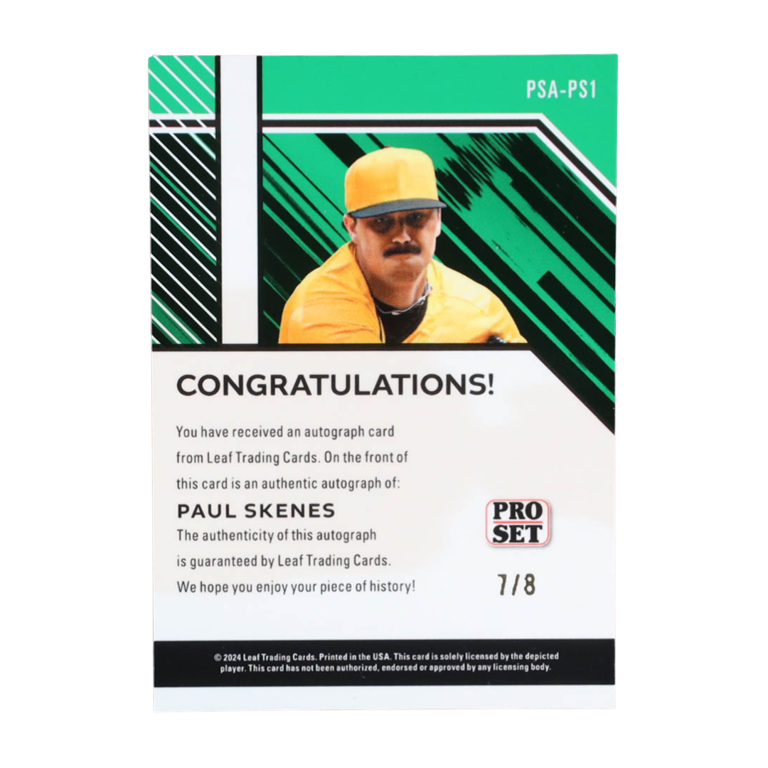 Paul Skenes 2024 Leaf Pro Set Autographs Orange Shimmer #PSAPS1 RC #7/8