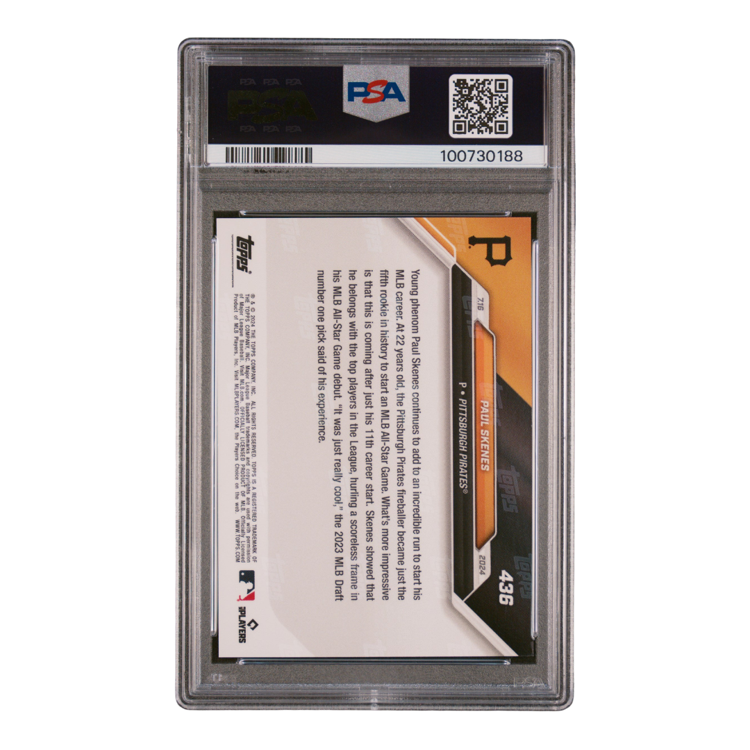 Paul Skenes 2024 Topps Now Purple #436 #08/25 RC (PSA 10)