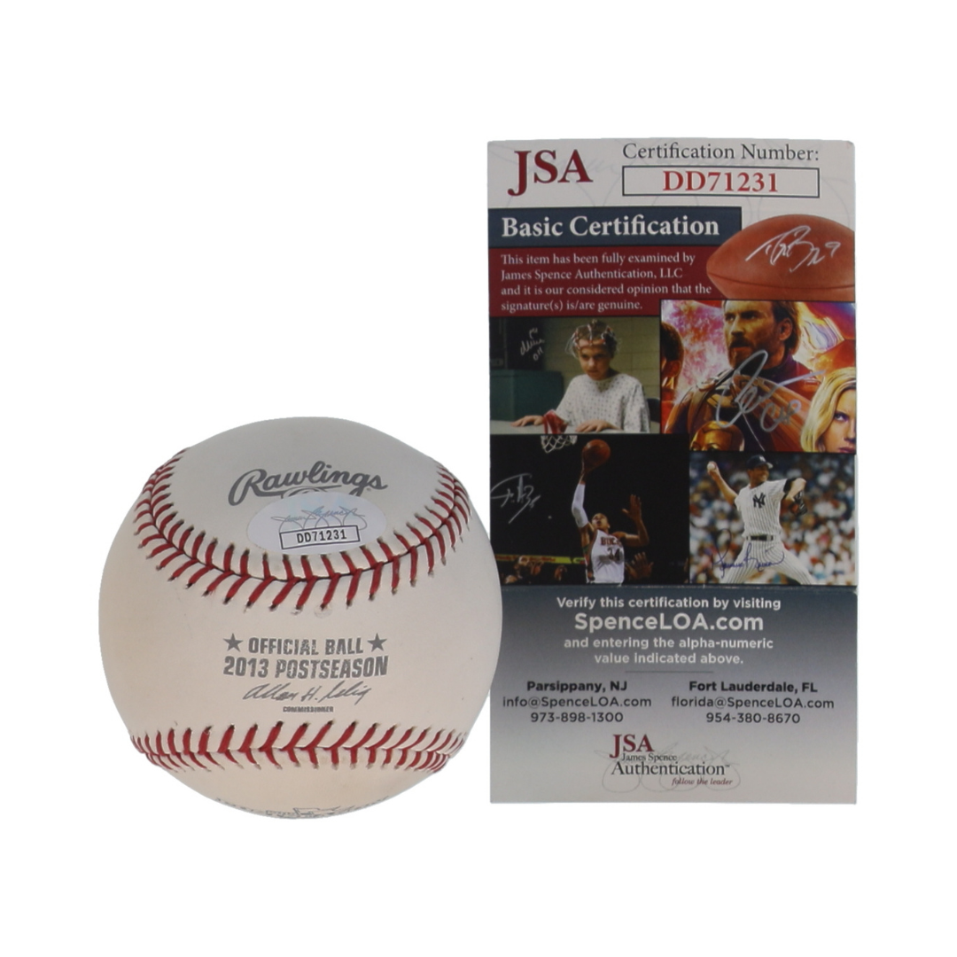 David Ortiz Signed 2013 Postseason Logo Baseball (JSA)