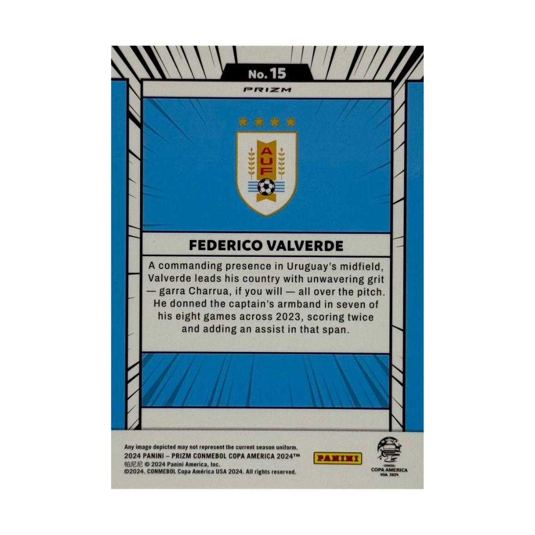Federico Valverde 2024 Panini Prizm Copa America #15 Manga