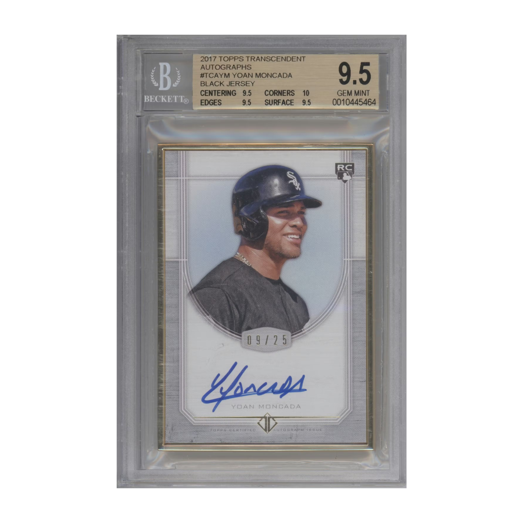 Yoan Moncada 2107 Topps Transcendent Autographs #TCA-YM 9/25 (BGS 9.5)