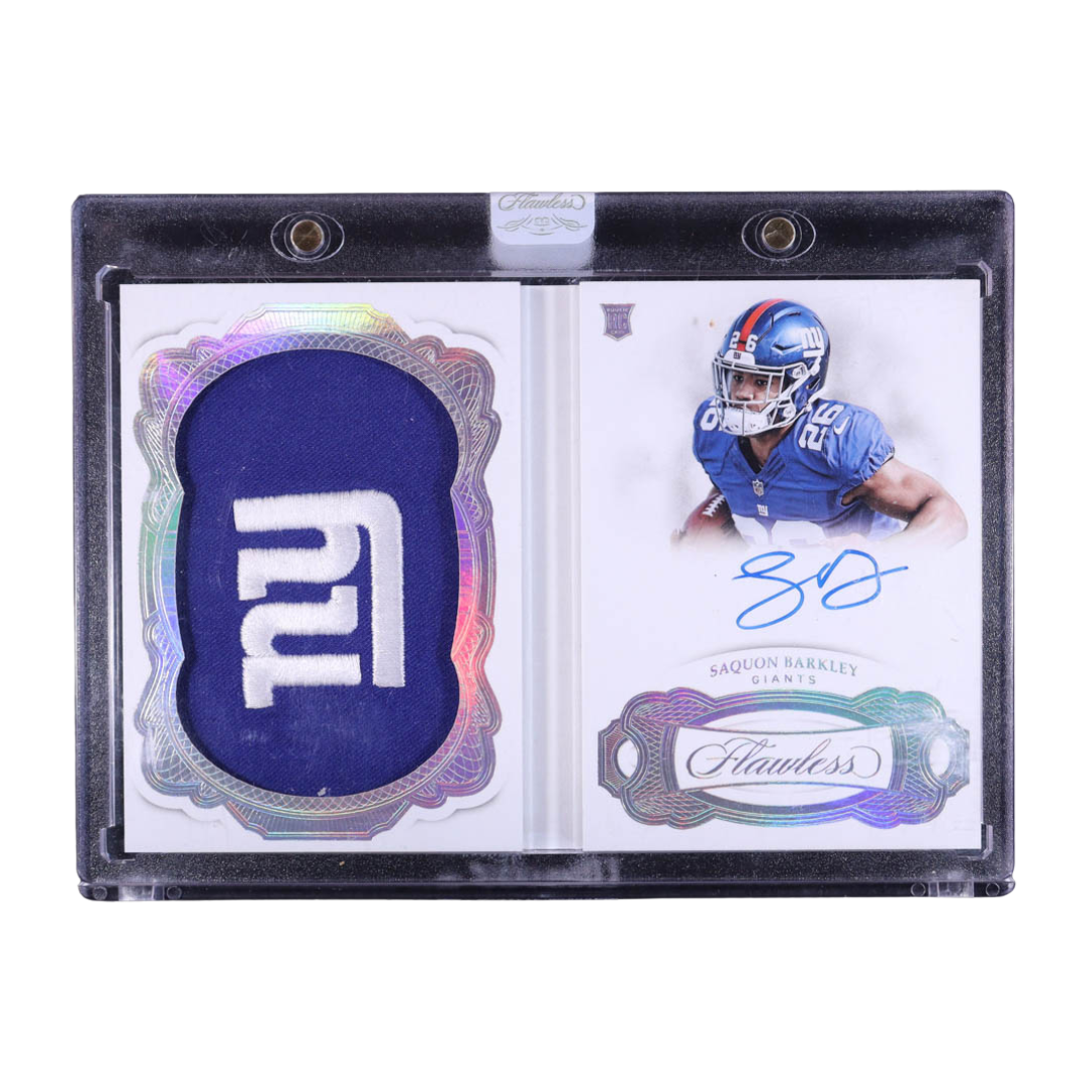 Saquon Barkley 2018 Panini Flawless Rookie Booklet Autographs #5 9/10