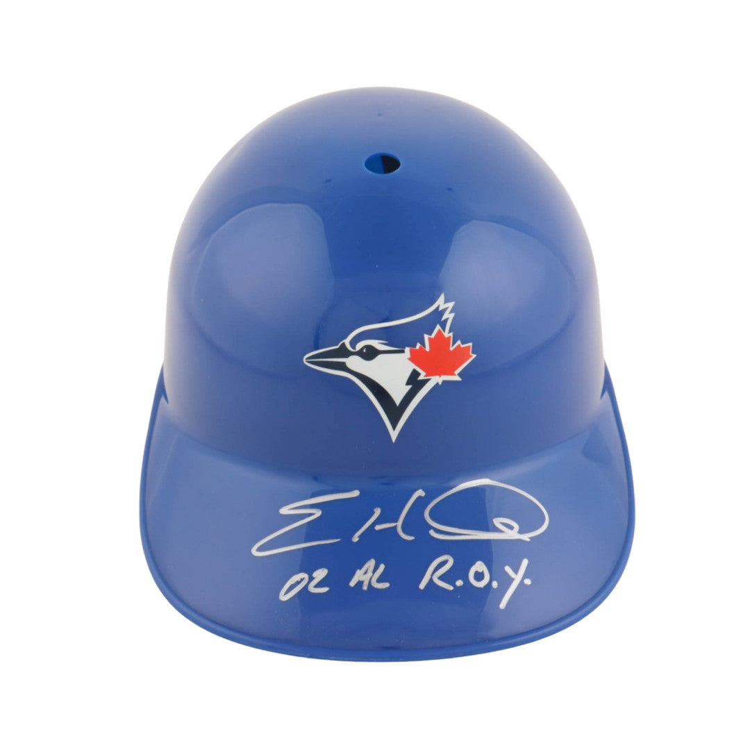 Eric Hinske Signed Blue Jays Full-Size Batting Helmet Inscribed "02 AL R.O.Y." (Schwartz Sports)