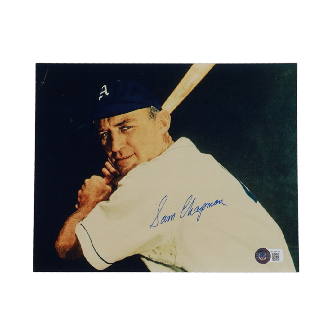 Sam Chapman Signed Athletics 8x10 Photo (Beckett)